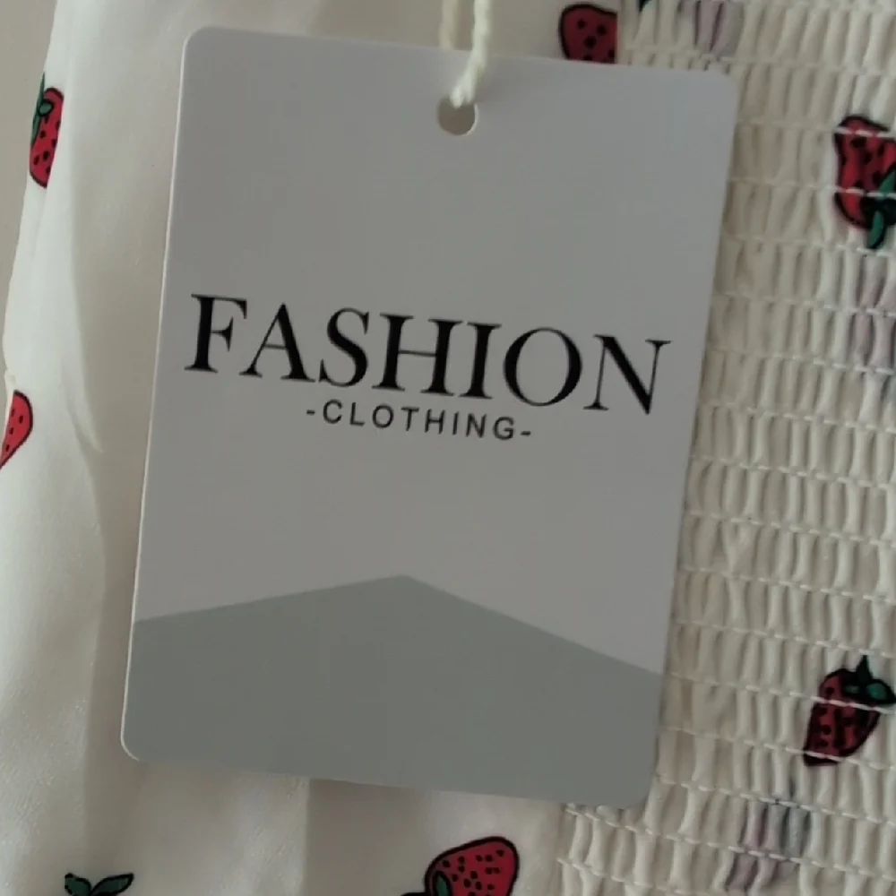 Cream Midi Dress with Red Print - Picture 6 of 6